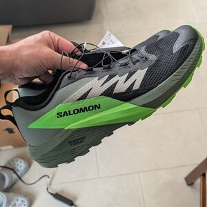 Salomon Black and Green Trail Running Shoes